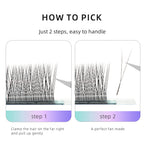 Yelix New 2D Volume Lashes Dark Brown Ultra-thin Y Lash Extension Lightweight Premade Fans Eyelash Extensions Single Tip 2D Y