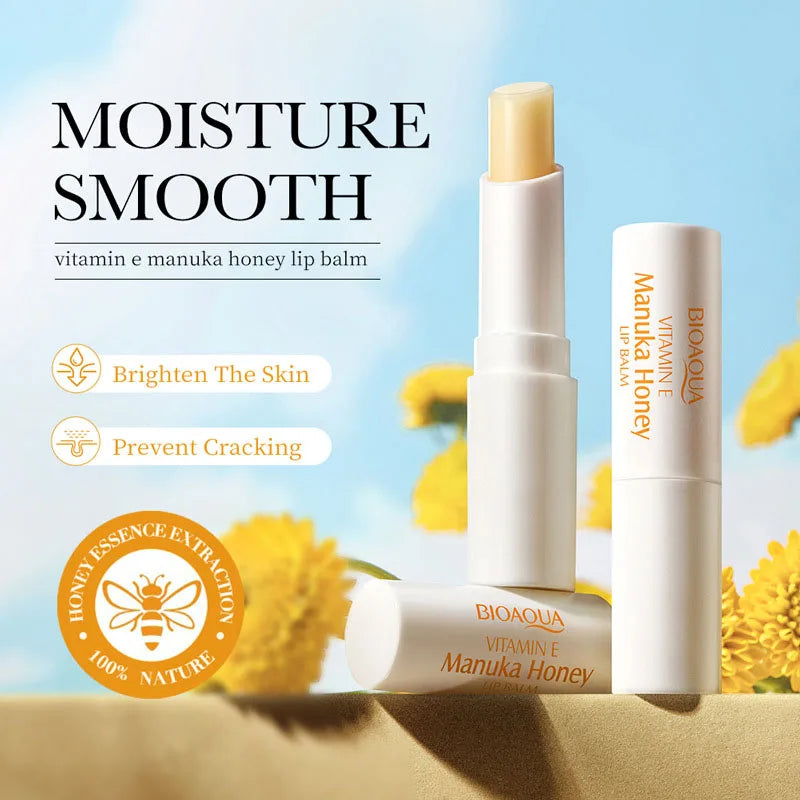 Vitamin E Honey Lip Balm Long-lasting Moisturizing Anti Cracking Nourishing Lipstick Smoothing Lip Lines Makeup Lip Care Product