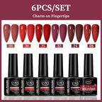 VOKY 6-Piece Set of Nail Gel, Seasonal Fashionable Nail Gel, The Perfect Gift for Ladies to Give During Festivals