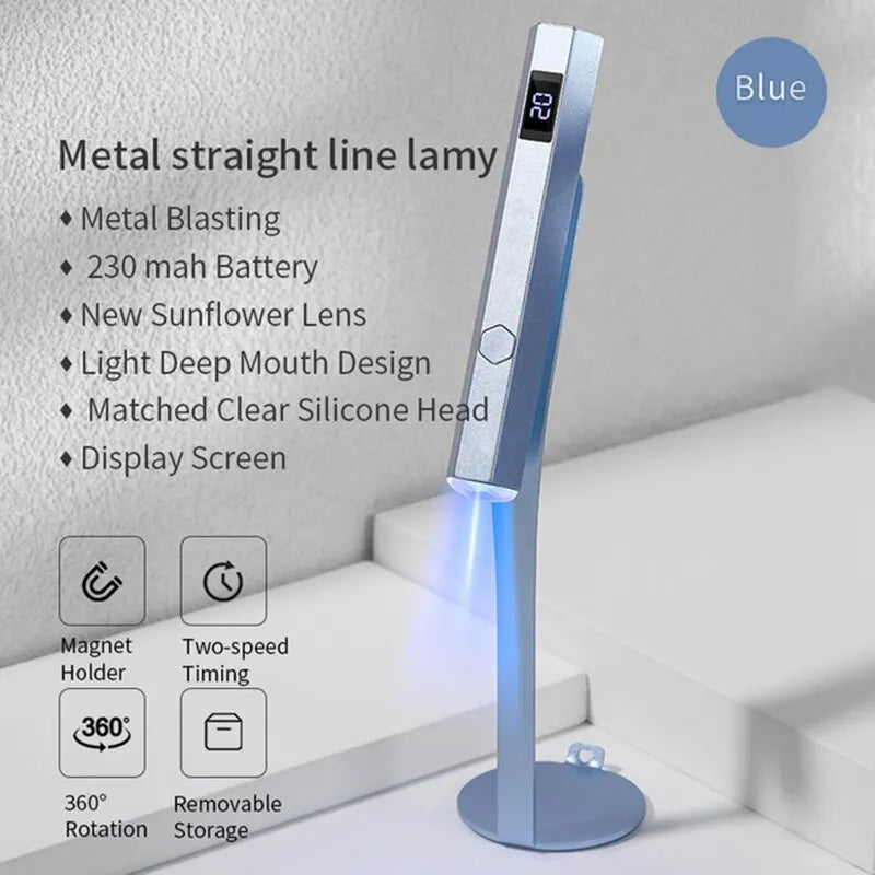 Mini Handheld UV Led Lamp For Nails Portable Rechargeable Nail Dryer For Curing Gel Polish With Display Manicure Machine