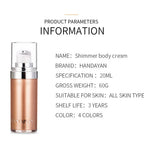 Liquid Highlighter Makeup Smooth Shine Shimmer Glitter Body Highlighter Liquid Cream Foundation Long Lasting Body Cosmetics