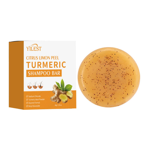 Natural TurmericShampoo Soap Reduce Hair Loss Clean Dandruff Nourish Moisturize Scalp Improve Hair Quality Hair Care Product 60g