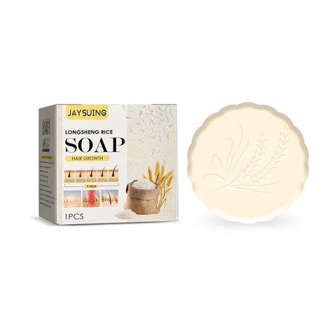 Rice Hair Growth Shampoo Soap Moisturizing Hair Regrowth Essence Anti Baldness Dandruff Removal Nourishing Repair Shampoo Bar