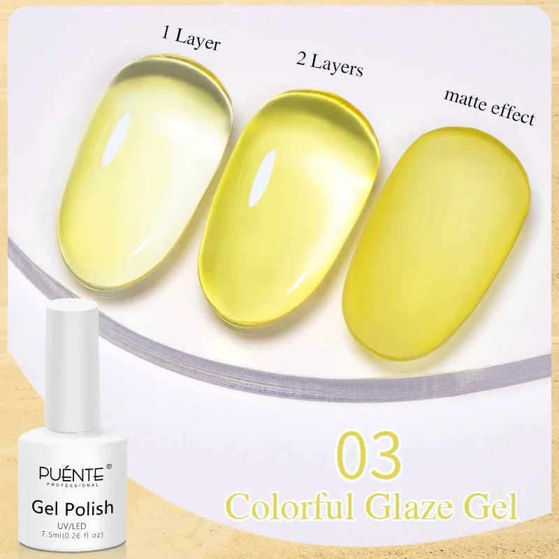 PUENTE 5ml Metallic Painting Liner Gel Polish Bright Mirror Effect Semi-Permanent UV Nail Varnish For Stunning French Nail Art