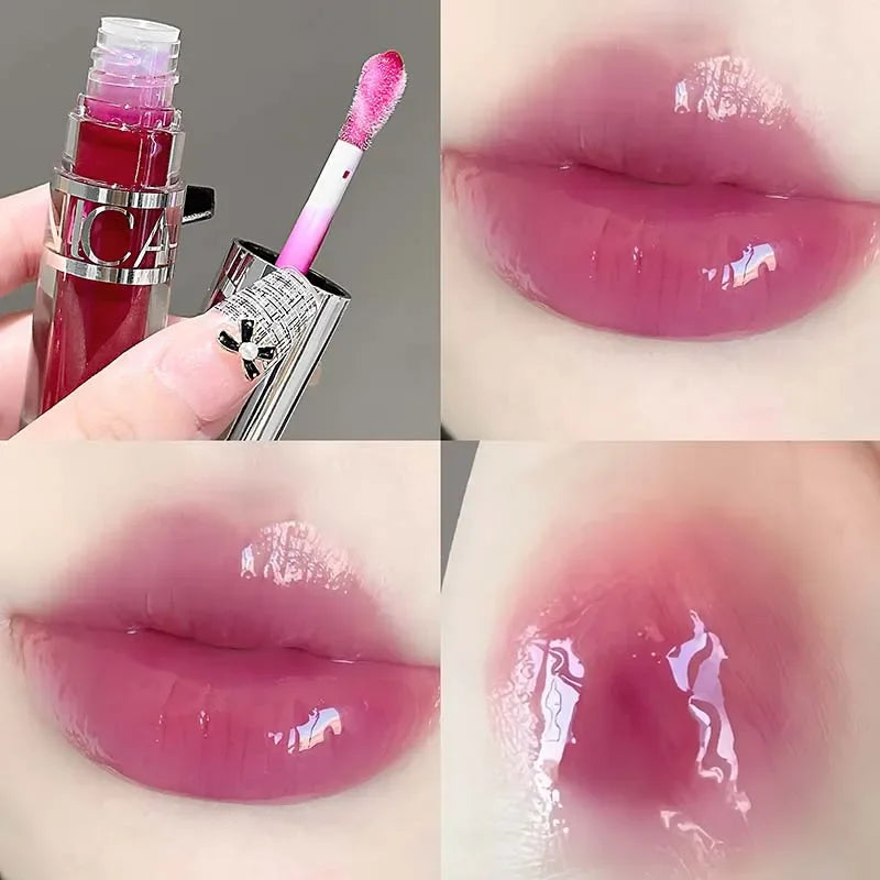 CAPPUVINI Transparent and Moisturizing Lip Gloss, Hydrating Glass Lip Dry Lip Mirror Lipstick Makeup