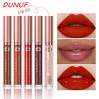 DUNUF Lip Gloss And Lip Oil Set 2-Piece Long-Lasting Waterproof Matte Moisturizing Non-Fading Lipstick Collection
