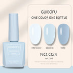 1pc 15ml Milky Jelly Nude Gel Nail Polish Transparent Colors Sheer White Pink Gel Nail Kit For Salon 68 Color