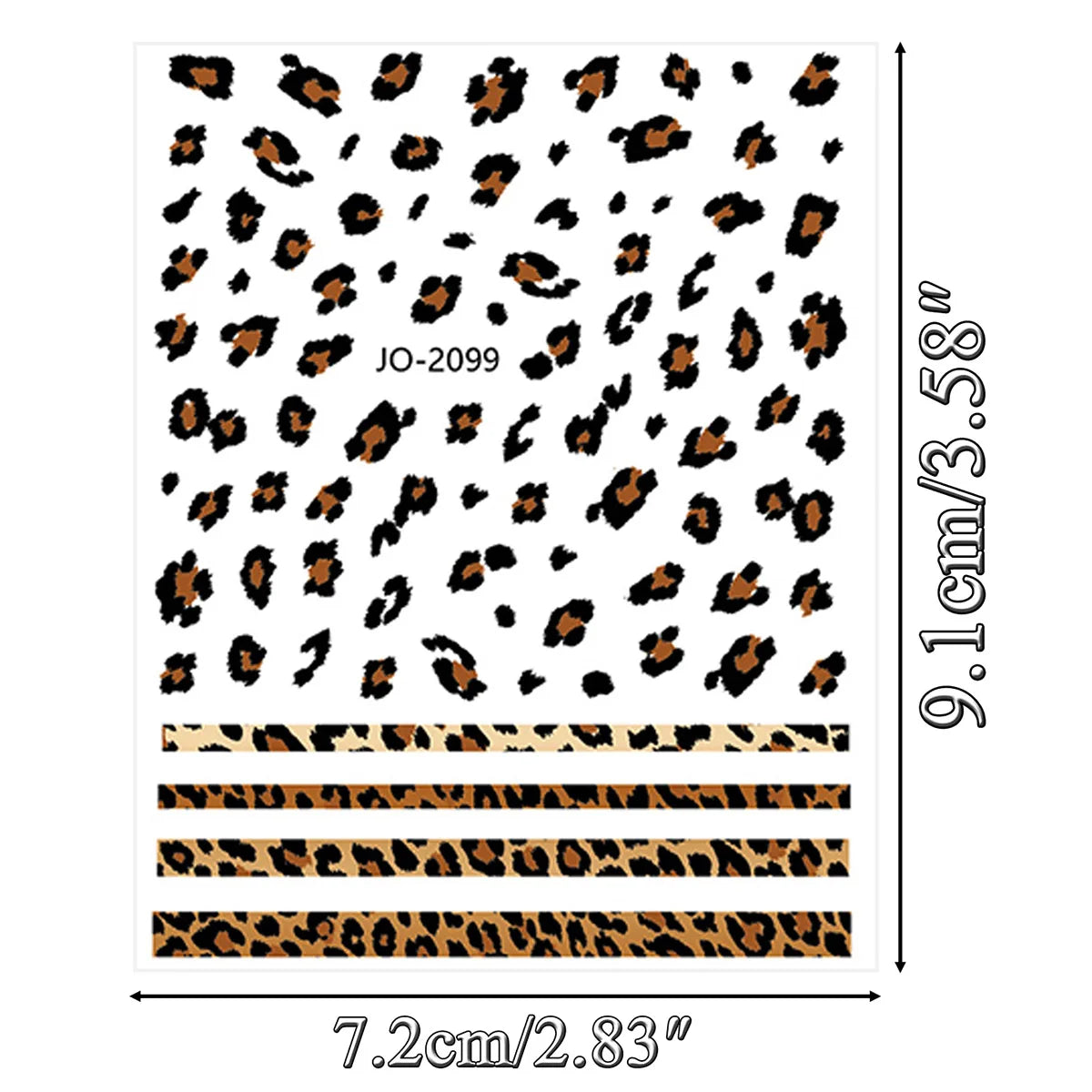 3/6/12 Sheets Leopard Nail Art Stickers Set – Self-Adhesive Animal Nail Decals for DIY Manicure, Cheetah Paw Nail Decorations