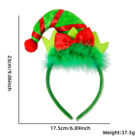 New Christmas Headwear Funny Deer Antlers Headpiece Santa Claus Hair Headband Happy New Year Merry Christmas Hair Accessories