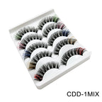 Colored Strip Lashes Fast Shipping Makeup For Clue Mink Eyelashes Full Strip Eyelashes Red Blue Green Eyelashes Wholesale