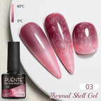 PUETNE 7.5ML Amber Moonlight Cat Magnetic Gel Nail Polish Winter Nails Jelly Glass Cat Eye Soak Off UV Semi-Permanent Varnish