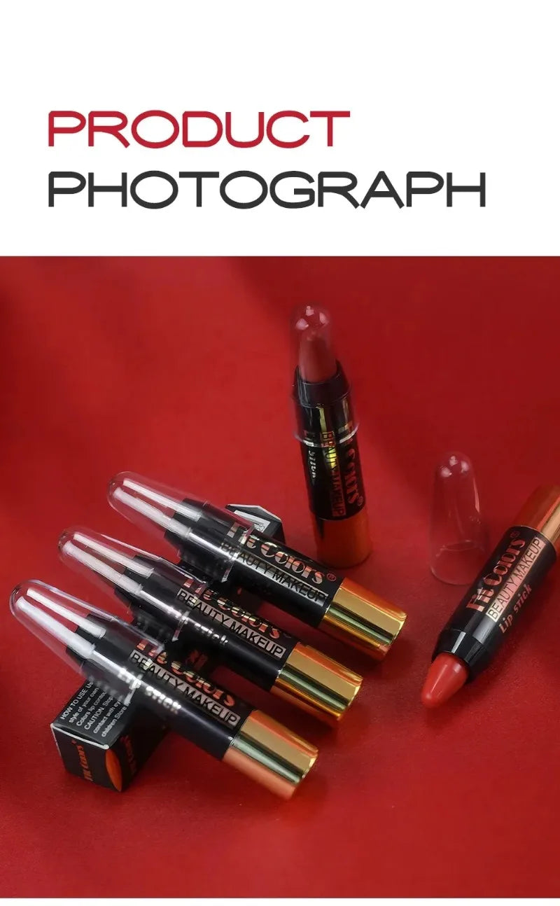 Easy Coloring Gloss Lipstick Lasting Waterproof Matte Crayon Lip Gloss Stick High Pigmented Moisturizing Lip Liner Pen Makeup