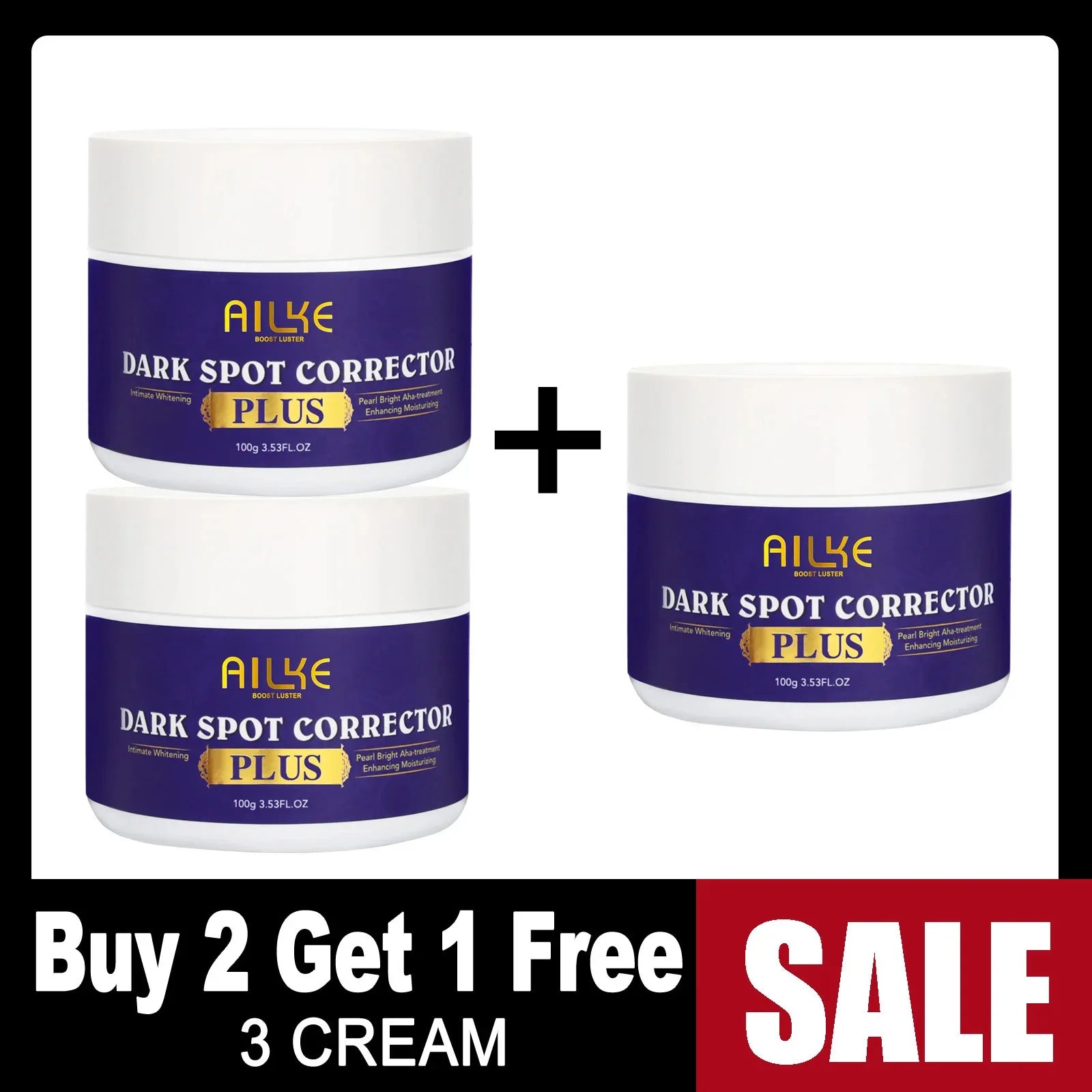 AILKE Glutathione Whitening Cream, Advanced Lightening Lotion, Glowing Cream For All Skin, Reduce Dark Spots, Even Skin Tone