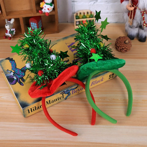 Christmas Hat Headwear INS Christmas Tree Hat 2026 New Year Party Atmosphere Photo Props Children Christmas Festival Costumes