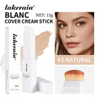 Waterproof Blanc Cover Cream Stick Dual-ended Design Creamy Texture Concealer Foundation Buildable Coverage Face Base Makeup