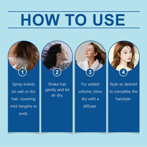 Sea Salt Styling Spray Long Lasting Hair Holding Building Fluffy Texture Temporary Hair Spray Hair Thickening Mist Hair Salon