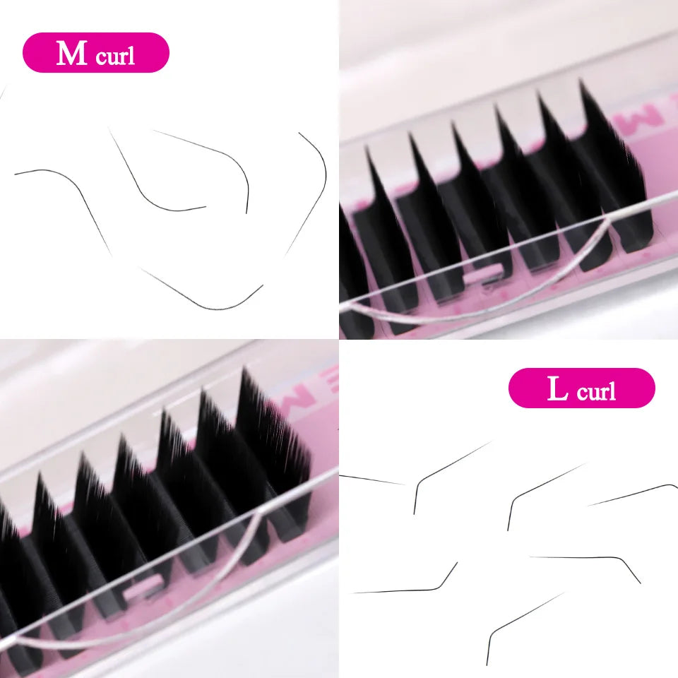 Aguud L M Curl 8-15m Individual Eyelash Extension Classic Lashes Extensions Trays Wholesale Matte Black Soft Mink Faux Eyelashes