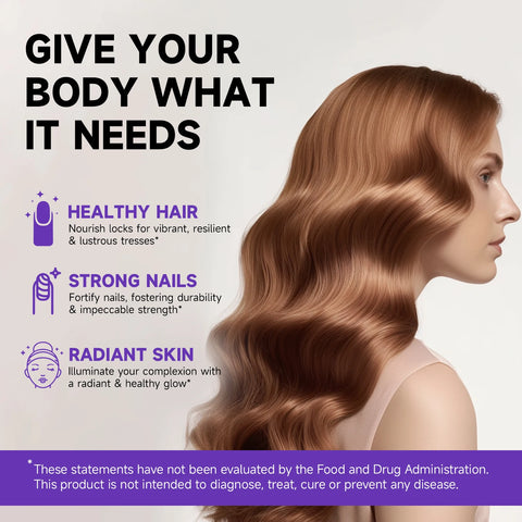 Biotin Collagen&Keratin 25000 mcg Vitamins B2, B3, B6 - Non-GMO Dietary Supplement for Hair Growth Support - USA Made - 60 caps