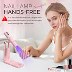 Cordless UV/LED Nail Lamp Set Handheld Light with Stand LCD Display Rechargeable USB Gel Nail Dryer for Quick Curing