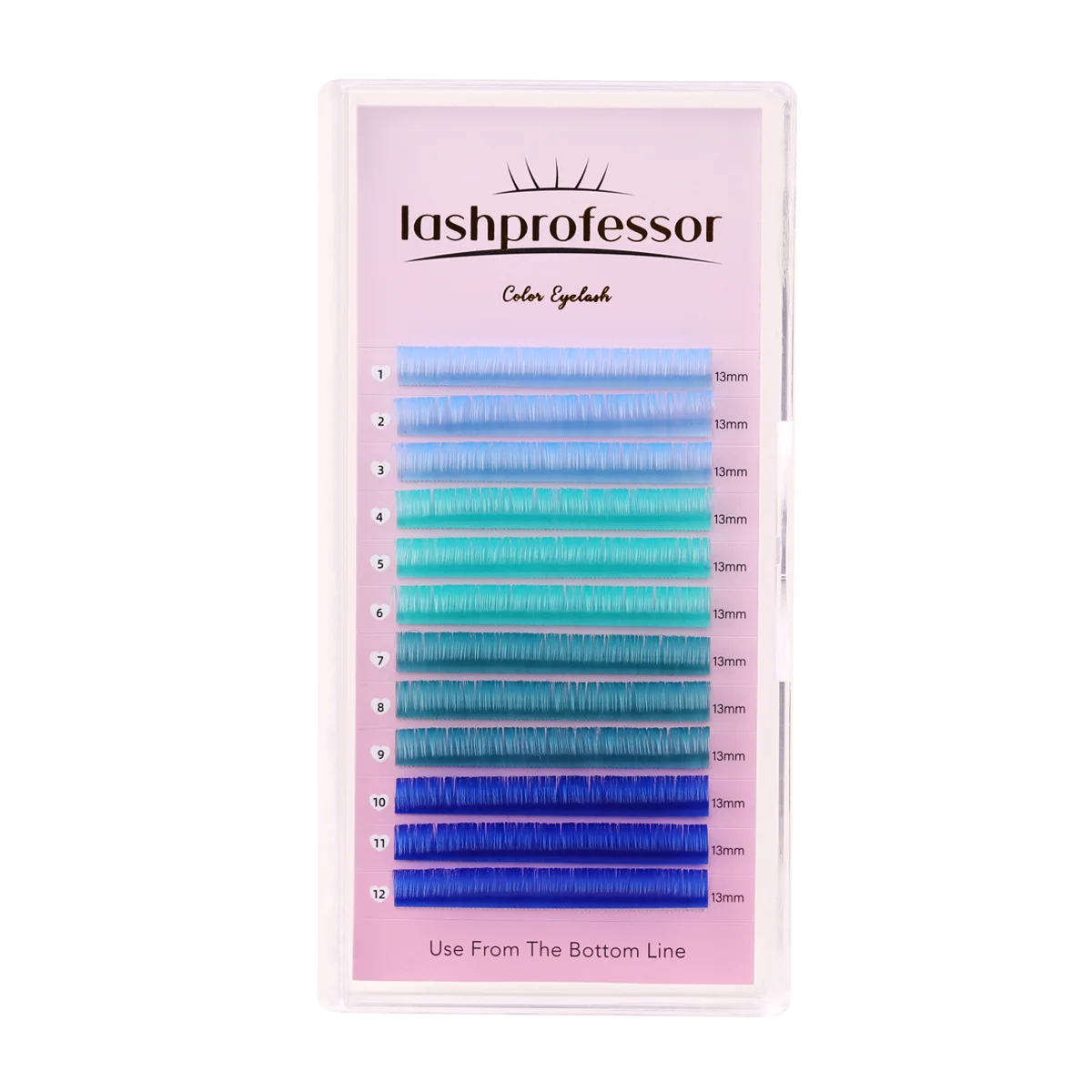Lashprofessor Colorful False Eyelashes Extensions Pink/Blue/Purple/Green/Brown Individual Colored Mink Lashes Mix Color Cilios