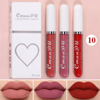 3 Pcs Matte Lipstick Lip Gloss Sets Long-Lasting Non-Fading Waterproof Non-stick Cup Exquisite Gift Everyday Holiday Universal