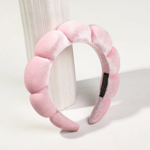 1 Pcs Spa Headband for Washing Face,No-slip Leopard Sponge Makeup Skincare Hair Band for Women Girl Puffy Padded Headwear