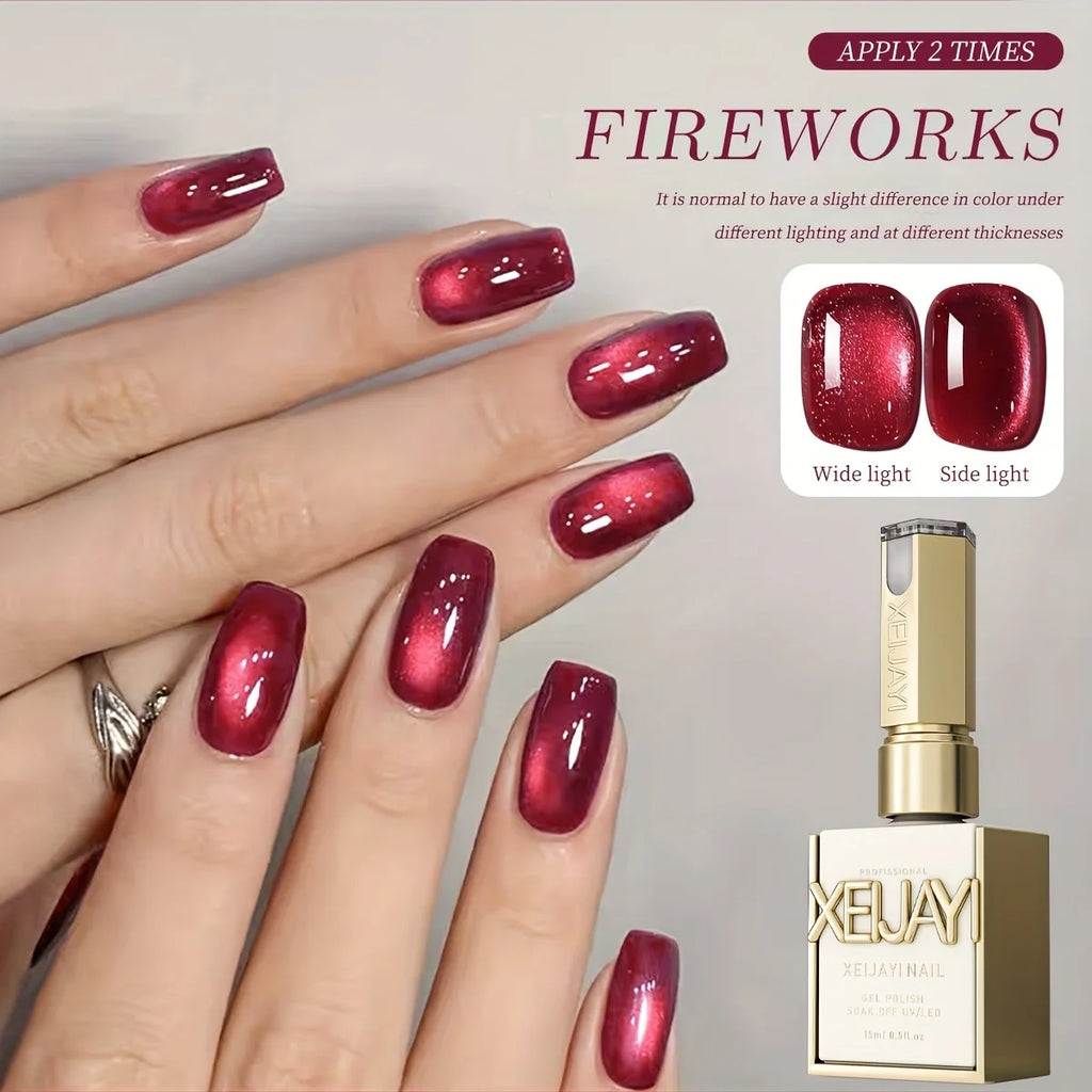 1/2PCS blueberry cat Eye gel nail polish, UV LED curing, long-acting fast drying nail art gel