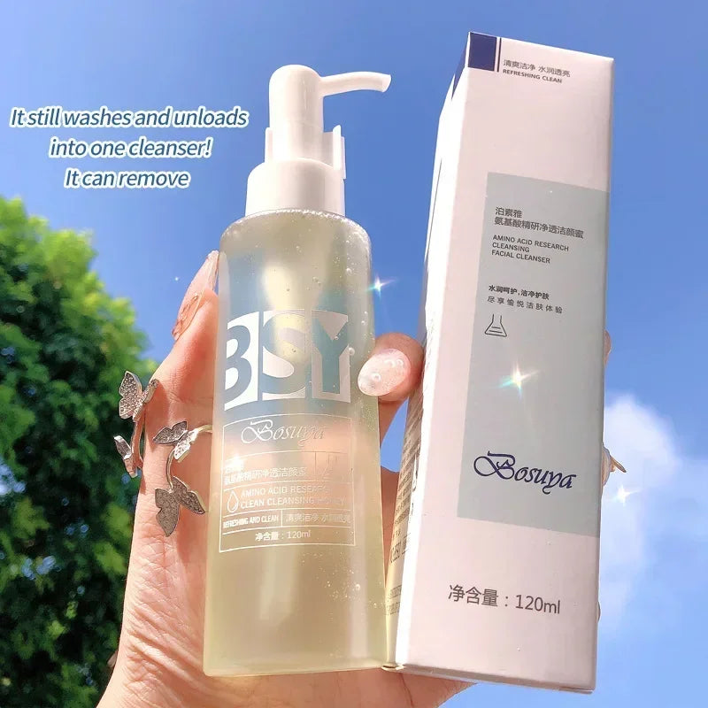 120ml Amino Acid Facial Cleanser, Deep Gentle Cleansing, Oil Control, Purifying Cleansing Honey Face Exfoliator