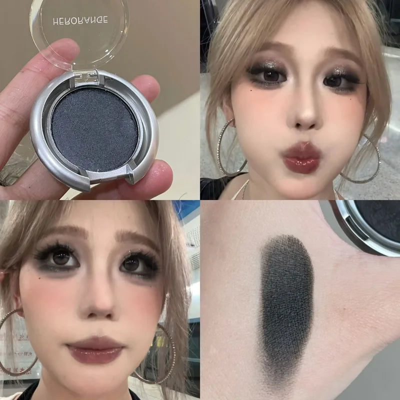 HERORANGE Glowing Charm Monochrome Eyeshadow Palette Pearlescent Explosion Polarized Brightening Silkworm Highlight