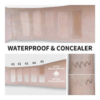 Lakerain Color Changing Foundation Stick High-coverage Oil Control Concealer Skincare Ingredients Concealer Foundation 2-in-1
