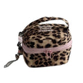 Multi-functional Leopard Print Square Storage Box Handheld Zipper Design Makeup Bag Handbag Women Girls
