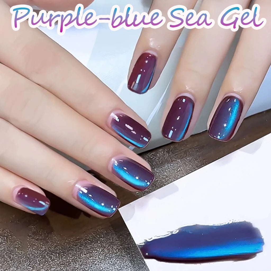 1-8pcs TC Flow Light White Cat Eye Gel Nail Polish Ultra Shine Soak Off UV Gel Mirror Glass Cat Magnet Gel Varnish Nail Supplies