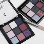 DIKALU New Utopia Moon Eye Shadow Tray Beads Matte Fine Flash Cold Tone Blue Purple Nine Palace Grid to Brighten the Sleeping Si