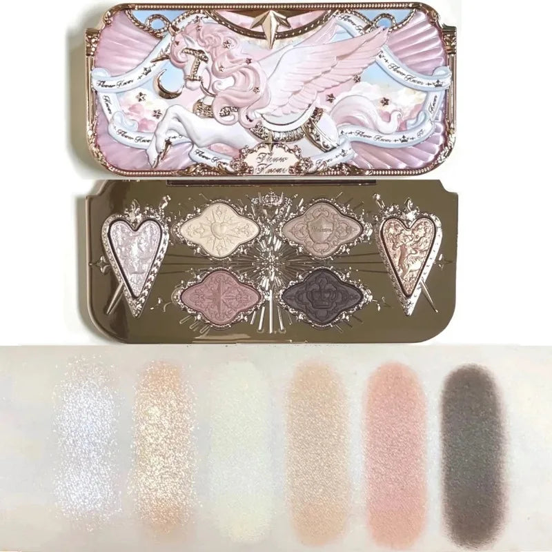 Flower Knows Makeup Swan Ballet Eyeshadow Palette Natural Nude Matte Shimmer Strawberry Cupid Glitter Pigment Eye Shadow Pallete