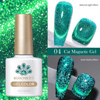 BORN PRETTY 10ml Dark Red Cat Magnetic Gel Nail Polish for Winter Nails DIY Jelly Glass Silver-Light Varnis Semi Permanent