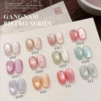 MIANEL 12ML 1-12pcs Jiannan Bistro Cat Eye Gel Nail Polish Blue Nails White Nails Pink Nails Nail Art Use Nail Supplies