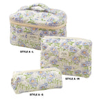 1pcs Cute Quilted Cotton Makeup Bag Women Zipper Cosmetic Organizer Cloth Handbag Box Shape Portable Toiletry Case for Girls