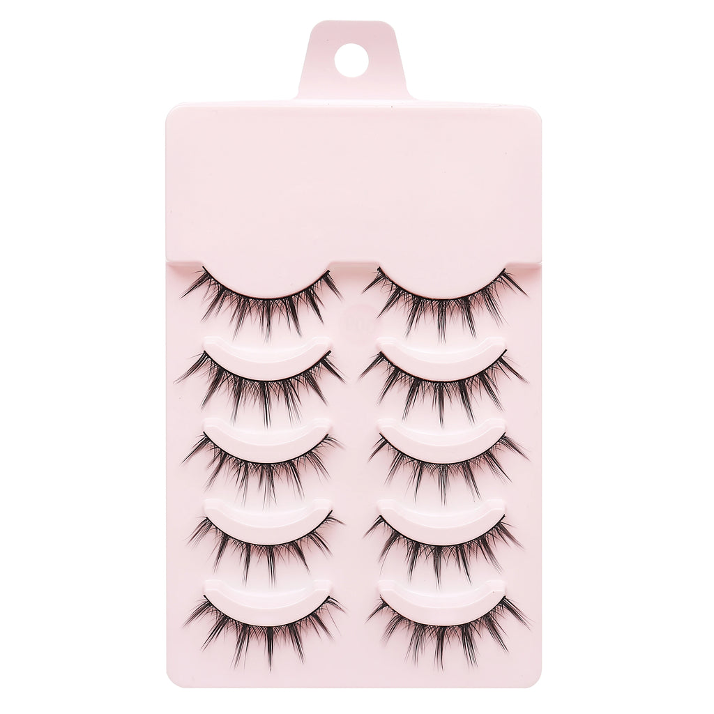 Natural Long Cosplay Makeup Cross Strip False Eyelashes Black Eye Lashes and Cat Eye Lashes 5pairs Mink Eyelashes Faux Cilios