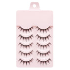 Natural Long Cosplay Makeup Cross Strip False Eyelashes Black Eye Lashes and Cat Eye Lashes 5pairs Mink Eyelashes Faux Cilios