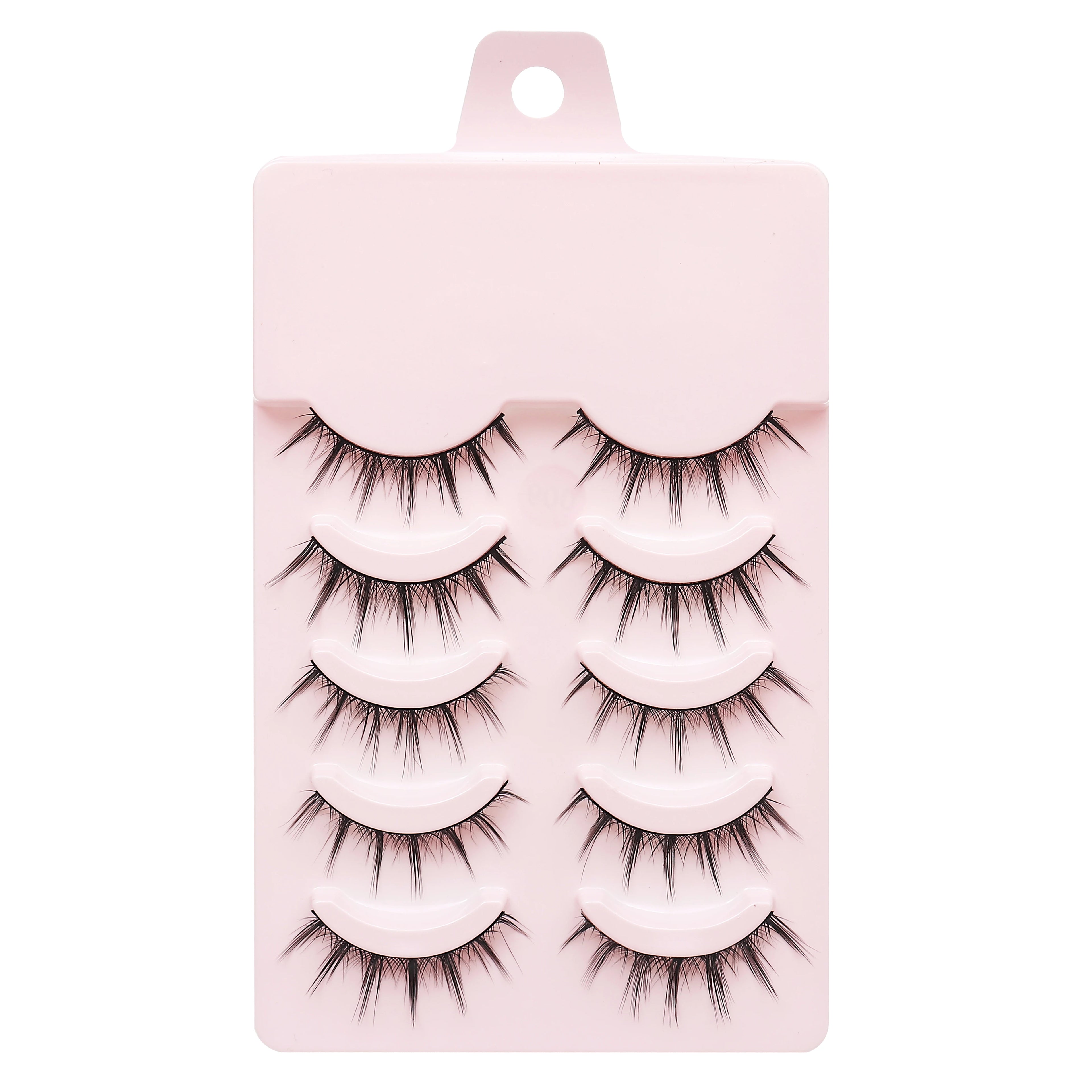 Natural Long Cosplay Makeup Cross Strip False Eyelashes Black Eye Lashes and Cat Eye Lashes 5pairs Mink Eyelashes Faux Cilios