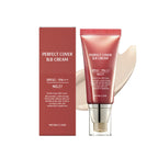 BB Cream SPF 42 PA +++ Tinted Moisturizer for Face Full Coverage Concealer Liquid Foundation Makeup for Dark Circles Fine Lines