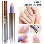 RSNAIL 3-in-1 Cuticle Oil Pen with Ceramic Nail Pusher for Hangnails Dry & Damaged Nails -Nail Care Pen for Repair & Nourishment