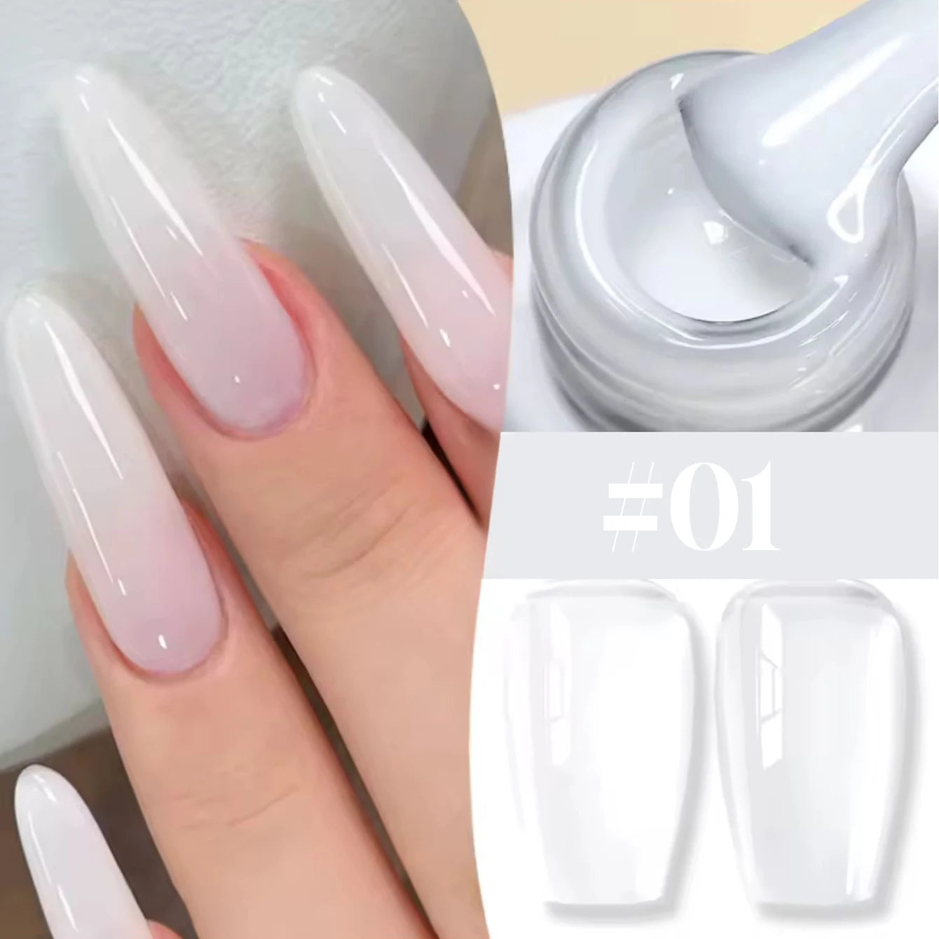 10ML 1-24PCS Milk White Jelly Gel Nail Polish Nail Art 2025 New Popular Nail Supplies UV LED Light Nails Autumn Nails