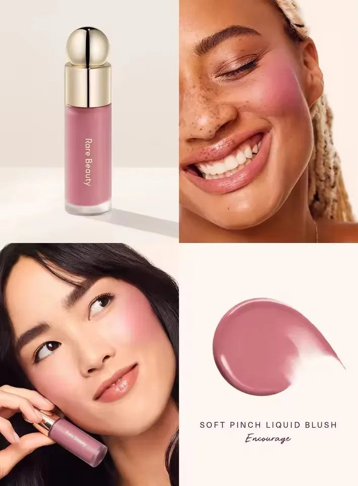 Rare Beauty Liquid Blush Highlighter Contour High Glossy Finish Luminizer Makeup Gel Face Body Brighten Glitter Natural Contour