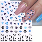 3/6/12 Sheets Leopard Nail Art Stickers Set – Self-Adhesive Animal Nail Decals for DIY Manicure, Cheetah Paw Nail Decorations