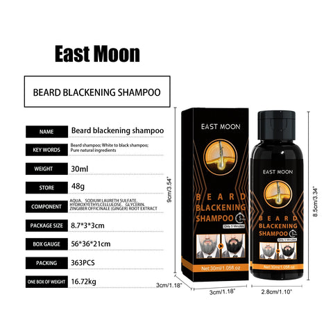 Ginger Hair Blackening Shampoo White/Grey Back To Black Travel Long Lasting Coloring Hair Beard Washing Dying Shampoo