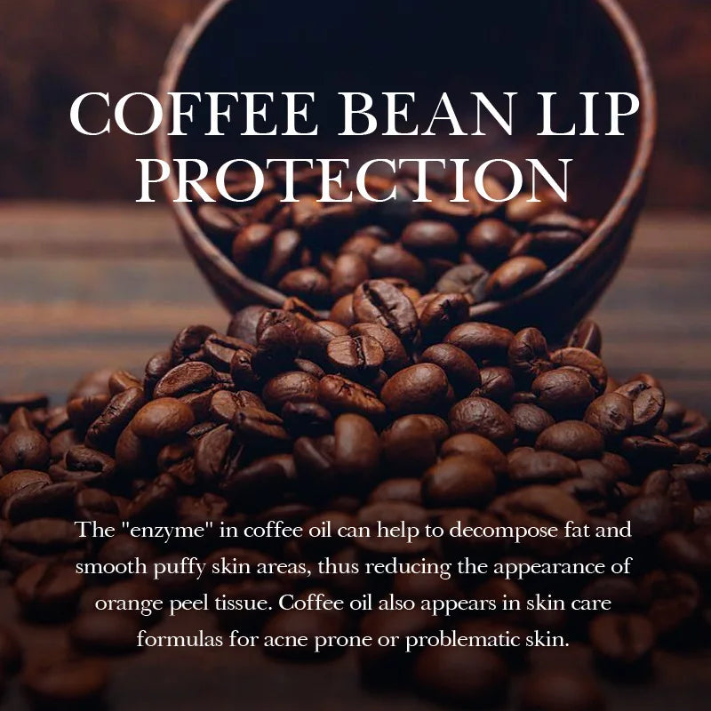 Coffee Lip Mask - Hydrating Overnight Treatment, Reduces Fine Lines & Dryness, Soothing & Plumping Winter Care