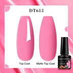 MEET ACROSS 7ml Red Blue Green Metallic Gel Nail Polish Super Bright Mirror Effect Semi Permanent LED UV Gel Nail Art Varnish