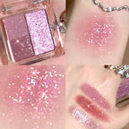 3Color Glitter Purple Eyeshadow Palette Mini Portable Earth Color Matte Eyeshadow Long Lasting Waterproof Shimmer Pigment Makeup