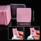 300/200/100Pcs Lint Free Cotton Pads Nail Polish Remover Pink Purple Eye Lash Glue Easy Removal Cleaning Pad for Nails Salon DIY